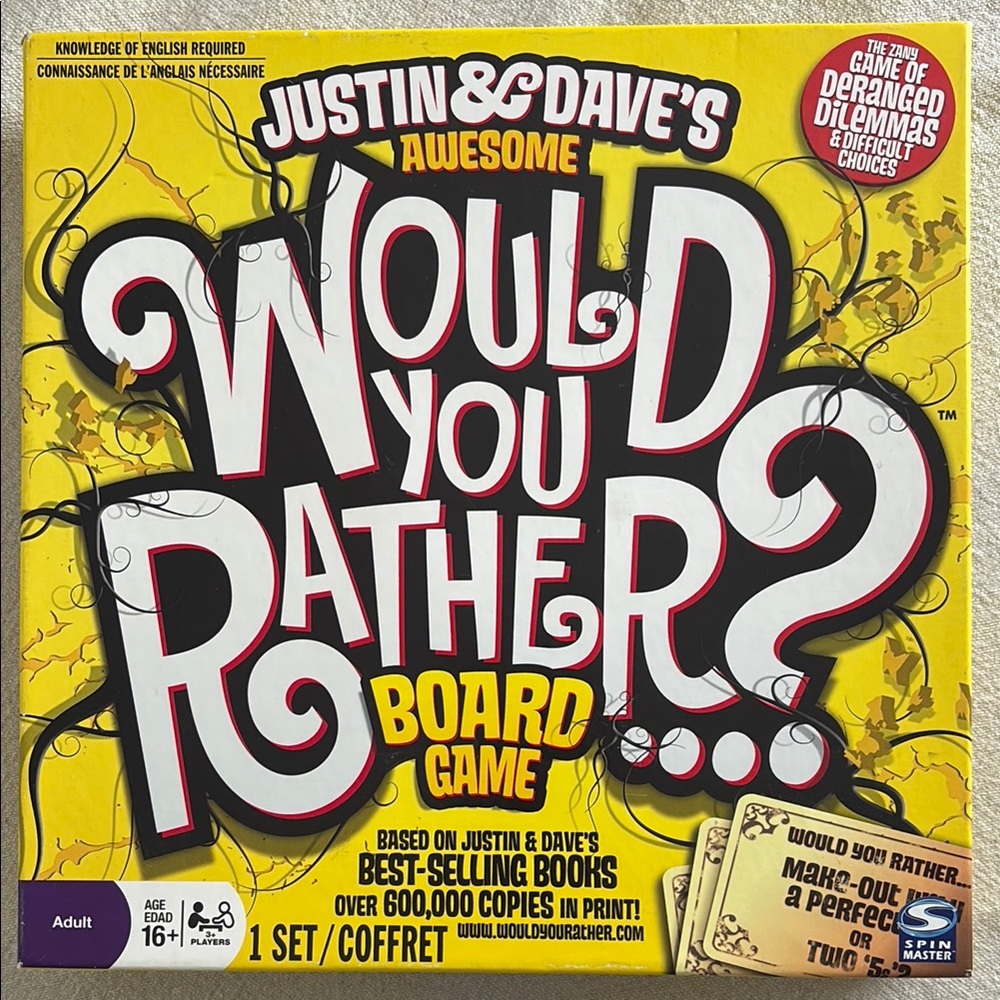 Would You Rather Board Game - Yellow